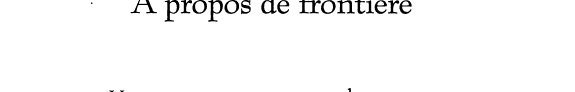 Couverture : A propos de frontière