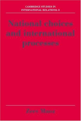 Couverture : National choices and international processes