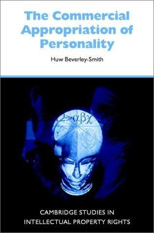 Couverture : The Commercial Appropriation of Personality (Cambridge Intellectual Property and Information Law)