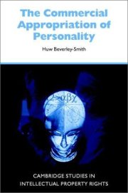 Couverture : The Commercial Appropriation of Personality (Cambridge Intellectual Property and Information Law)