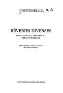 Couverture : Rêveries diverses