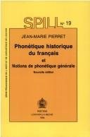 Couverture : Phonétique historique du français et notions de phonétique générale