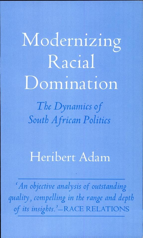 Couverture : Modernizing racial domination