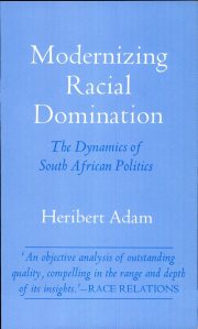 Couverture : Modernizing racial domination