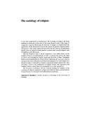 Couverture : The sociology of religion