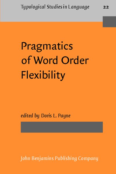 Couverture : Pragmatics of Word Order Flexibility