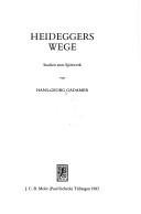 Couverture : Heideggers Wege