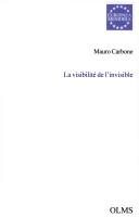 Couverture : La visibilité de l'invisible