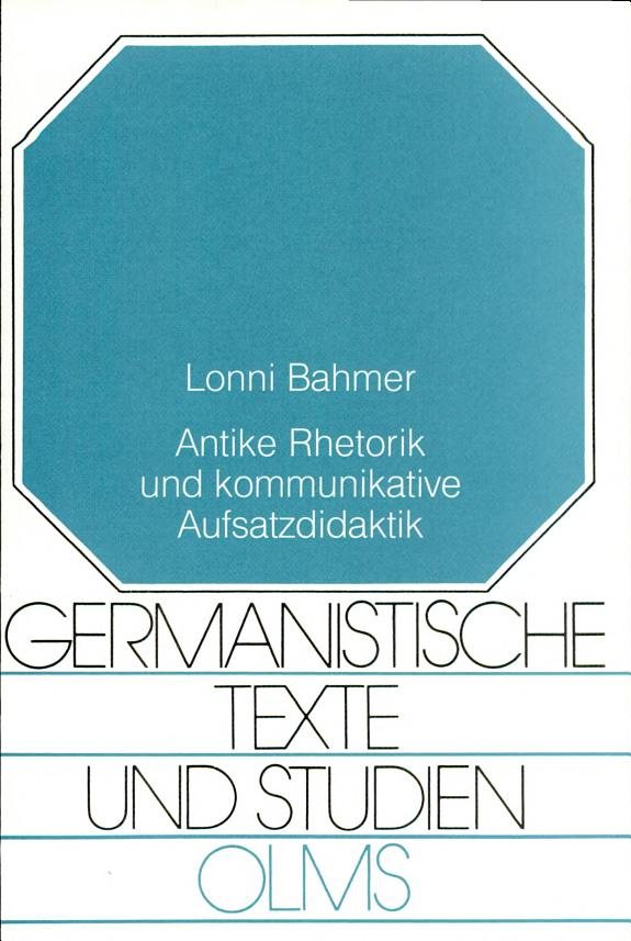 Couverture : Antike Rhetorik und kommunikative Aufsatzdidaktik