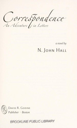 Couverture : Correspondence