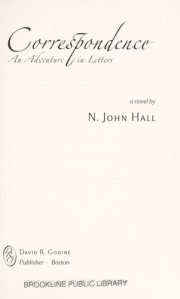 Couverture : Correspondence