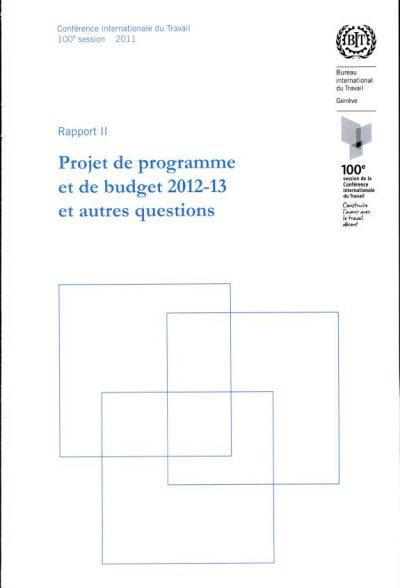 Couverture : Projet de programme et de budget 2012-13 et autres questions