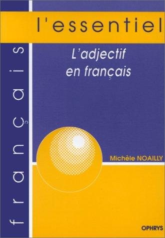 Couverture : L'adjectif en français