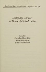 Couverture : Language contact in times of globalization