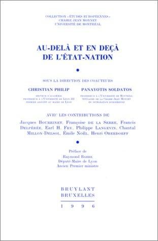 Couverture : Au-delà et en deçà de l'État-nation