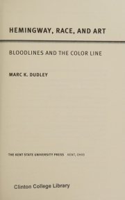 Couverture : Hemingway, race, and art