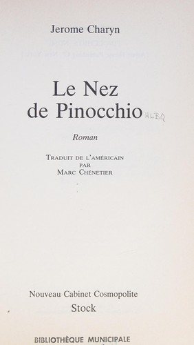 Couverture : Le Nez de Pinocchio