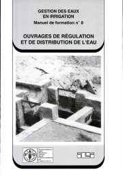 Couverture : Ouvrages de régulation et de distribution de l'eau