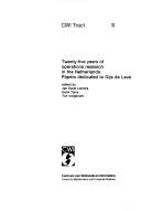 Couverture : Twenty-five years of operations research in the Netherlands