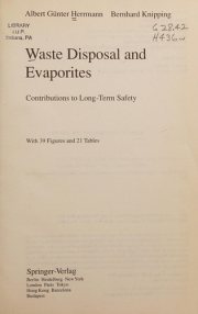 Couverture : Waste disposal and evaporites