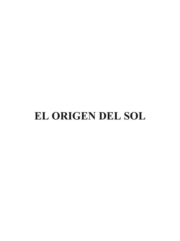 Couverture : El origen del sol y otros sistemas solares