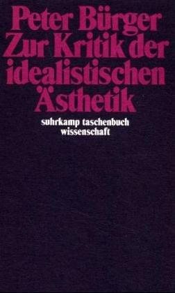 Couverture : Zur Kritik der idealistischen Ästhetik