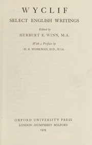 Couverture : Wyclif