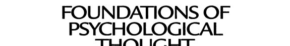 Couverture : History of psychological thought