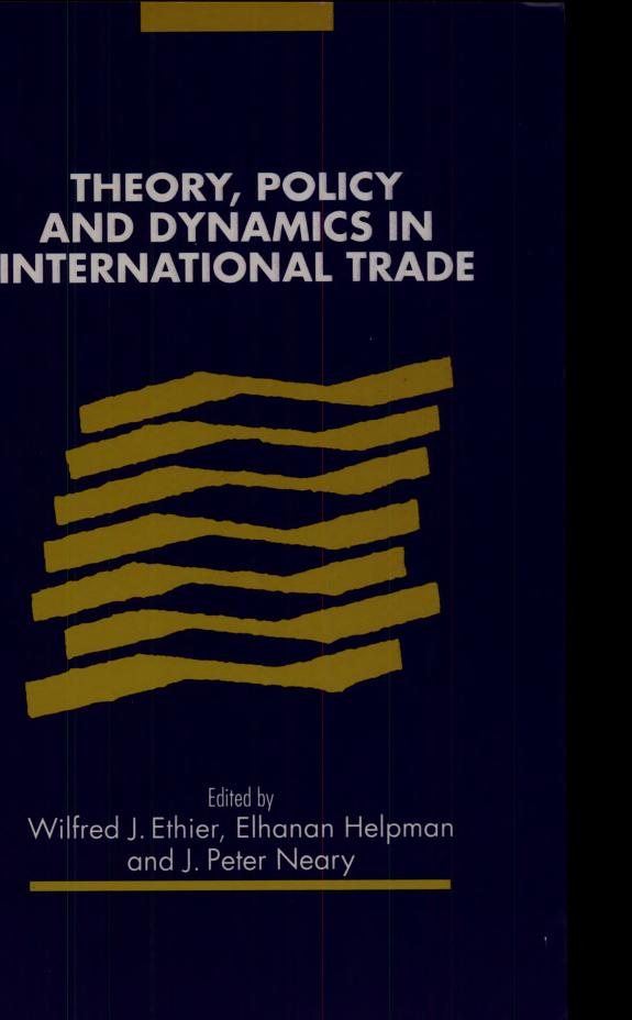 Couverture : Theory, policy and dynamics in international trade