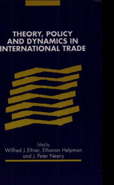 Couverture : Theory, policy and dynamics in international trade