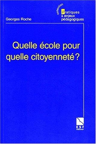 Couverture : Quelle école pour quelle citoyenneté?