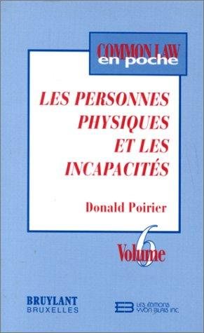 Couverture : Les personnes physiques et les incapacités