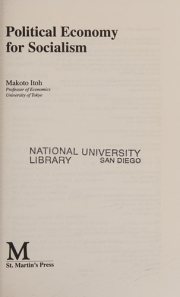 Couverture : Political economy for socialism