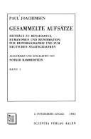 Couverture : Gesammelte Aufsätze