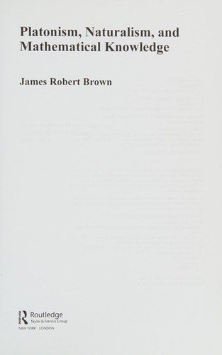 Couverture : Platonism, Naturalism, and Mathematical Knowledge