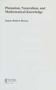 Couverture : Platonism, Naturalism, and Mathematical Knowledge