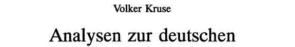 Couverture : Analysen zur deutschen historischen Soziologie