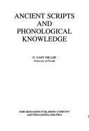 Couverture : Ancient scripts and phonological knowledge