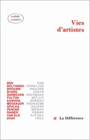 Couverture : Vies d'artistes