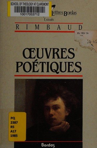 Couverture : Oeuvres poétiques