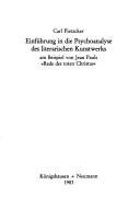 Couverture : Einführung in die Psychoanalyse des literarischen Kunstwerks