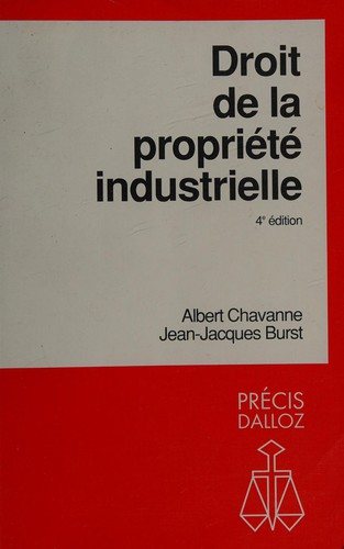 Couverture : Droit de la propriété industrielle