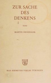 Couverture : Zur sache des denkens.