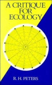 Couverture : A critique for ecology