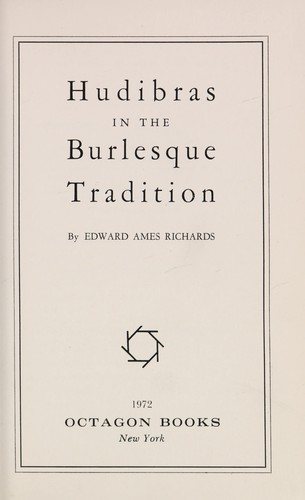 Couverture : Hudibras in the burlesque tradition.