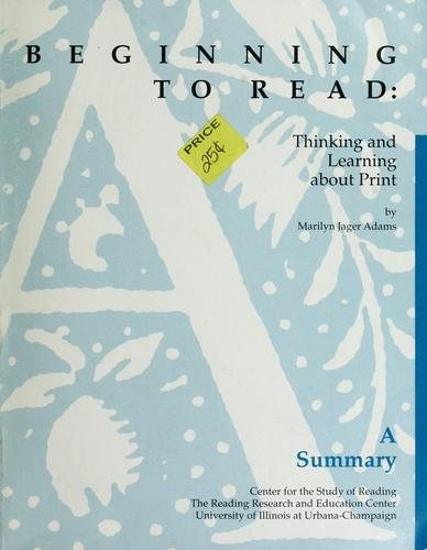 Couverture : Beginning to read
