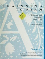 Couverture : Beginning to read