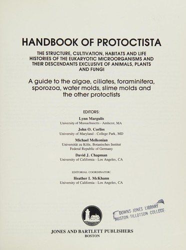 Couverture : Handbook of protoctista