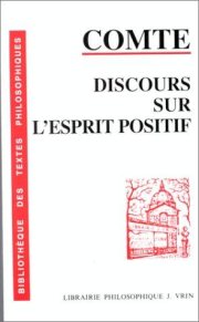 Couverture : Discours sur l'esprit positif