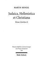 Couverture : Judaica, Hellenistica Et Christiana (Wissenschaftliche Untersuchungen Zum Neuen Testament)